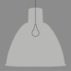 industrial pendant light drawing to show the size of the lamp