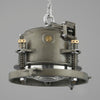 a vintage railway signal lamp restored now as a ceiling light for modern use