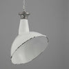 Directional vintage white enamel factory ceiling light by Benjamin from 1950s