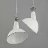 Directional vintage white enamel factory ceiling light by Benjamin from 1950s