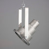 vintage industrial directional ceiling light with tiered body made out of aluminium and glass