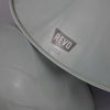 mint green vintage industrial enamel factory ceiling light with directional shade manufactured by REVO in 1950s