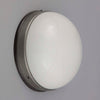 A round flush mount vintage opaline and bakelite wall light at 270mm diameter