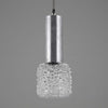a small vintage prismatic glass and aluminium pendant light