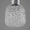 A small retro moulded glass and aluminium ceiling light
