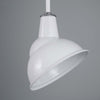 1950's White Enamel Parabolic Factory Light by Benjamin