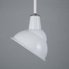 1950's White Enamel Parabolic Factory Light by Benjamin