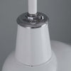 1950's White Enamel Parabolic Factory Light by Benjamin
