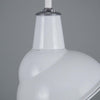 1950's White Enamel Parabolic Factory Light by Benjamin