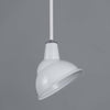 1950's White Enamel Parabolic Factory Light by Benjamin