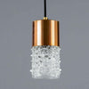 A small vintage moulded glass and copper pendant light reclaimed in czechoslovakia. A great example of a retro 1960s light