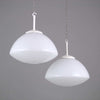 a vintage white opaline pendant light restored for modern use