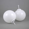 A Large Vintage White opaline glass globe ceiling light at 40cm diameter with white bakelite hanging gallery.