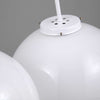 A Large Vintage White opaline glass globe ceiling light at 40cm diameter with white bakelite hanging gallery.