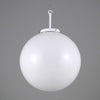 A Large Vintage White opaline glass globe ceiling light at 40cm diameter with white bakelite hanging gallery.