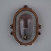 Vintage Industrial Rusted Prismatic Oval Bulkhead