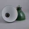 internal white enamel reflector of a british thorlux enamel industrial pendant light