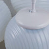 White Bakelite gallery on a milk glass globe pendant light