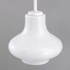 vintage decorative white opaline glass ceiling light with curved profile