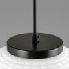 Black Bakelite gallery on vintage opaline ceiling pendant