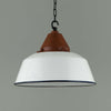Vintage White Enamel Ceiling Light