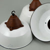 Vintage White Enamel Ceiling Light