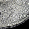 decorative cut glass light shade for a flush light for ceiling