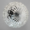 A 150mm diameter vintage crystal cut glass globe light made in Czechoslovakia in 1960's