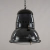 1950s Hungarian Grey & Black Enamel Industrial Pendant Light by EKA