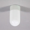 Opaline glass retro flush ceiling lights with pale grey ceramic lamp holder gallery