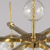 1970's Bohemian Glass + Brass Chandelier