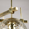 1970's Bohemian Glass + Brass Chandelier