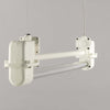 Buy 1950s British Industrial Linear Pendant Lights by G.E.C with the original cream paint colour coating the aluminium housing.