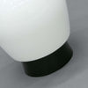 A vintage Flush Opaline Glass Light with black base