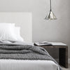 Small Aluminium hanging bedside lights. Ideal down lighting and ceiling lighting for low level and directional illumination