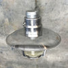 Vintage industrial outdoor aluminium swan neck wall lamp with prismatic glass shade