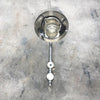 Vintage industrial outdoor aluminium swan neck wall lamp with prismatic glass shade