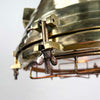 Large Industrial Brass Ceiling Light