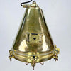 Large Industrial Brass Ceiling Light