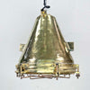 Large Industrial Brass Ceiling Light