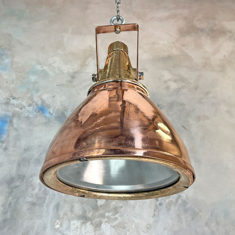 Shop our vintage copper ceiling light. Ideal Industrial style farmhouse kitchen lighting and compatible with LED light bulbs. Worldwide shipping available. 