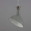 Vintage industrial 1950s grey enamel factory light with angled directional shade by Benjamin Eletrical