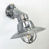 Explosion proof wall sconce in aluminium manufactured by DTS an Italian company. Reclaimed lighting restored and suitable for outdoor use.