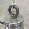 vintage industrial aluminium marine pendant light with a fresnel glass cover which diffuses the illumination