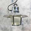 vintage industrial aluminium marine pendant light with a fresnel glass cover which diffuses the illumination