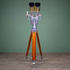 Shop for large antique Nikon 20 x 120 binocular telescope made in Japan by Nippon Kogaku mounted to large hard wood tripod. These are big eye binoculars ideal for long distance viewing. We ship them worldwide with free delivery