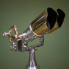 Shop for large antique Nikon 20 x 120 binocular telescope made in Japan by Nippon Kogaku mounted to large hard wood tripod. These are big eye binoculars ideal for long distance viewing. We ship them worldwide with free delivery