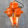 Vintage industrial orange strip light. industrial Edison Tube Light refurbished by British lighting restoration specialists Loomlight. reclaimed and restored for modern interiors.