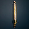 The new copper and brass linear wall light features an LED Edison tube. A modern industrial wall fixture with worldwide shipping available
