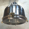 Ship Pendant Light reclaimed and restored for modern interiors compatible with LED light bulbs. A large steel ceiling light for modern interiors